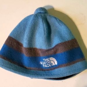 The North Face infant blue winter hat
